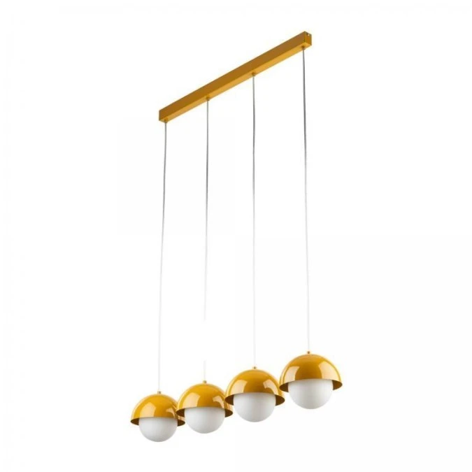 Lampa wisząca na listwie z 4 metalowo‑szkanymi koszami BONO OCHRA 10267 TK Lighting - obrazek 1