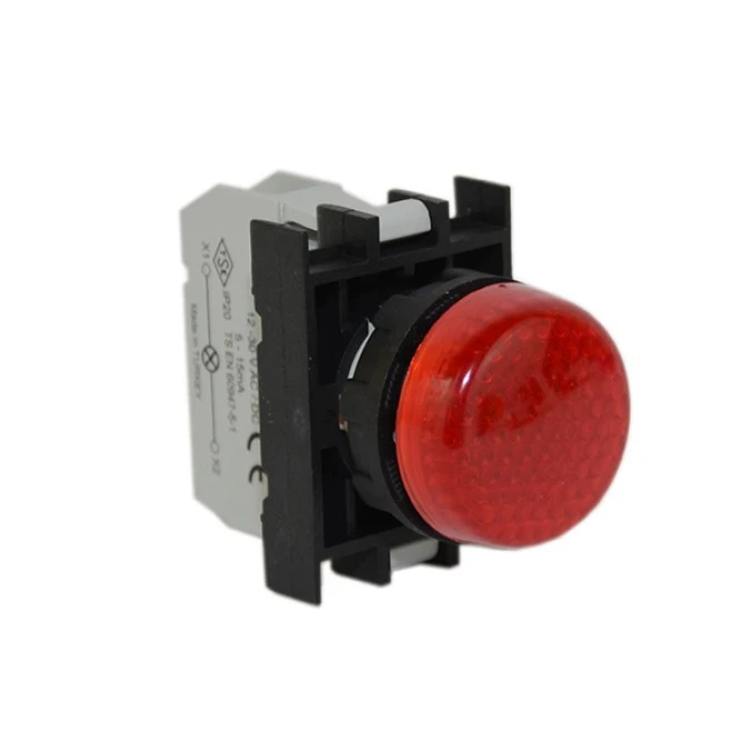 Lampka sygnalizacyjna B z LED, 100‑230V AC, czerwona T0‑B0K0XK - obrazek 3