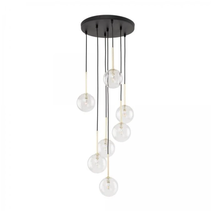 Lampa wisząca z kulistymi kloszami i złotymi elementami NILOS 7xG9 5362 TK Lighting - obrazek 1