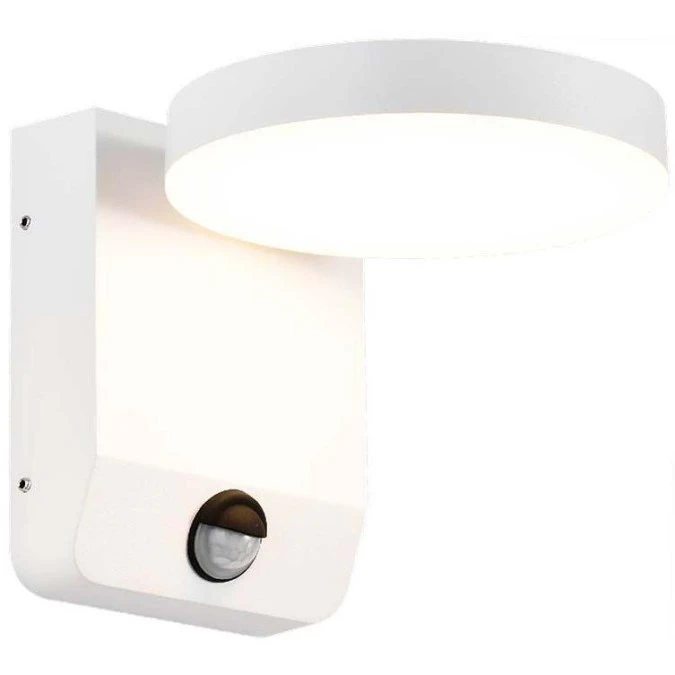 Lampa ścienna okrągła, kinkiet 350st LED 17W 2520lm 3000K biały z czujnikiem ruchu barwa WW biała ciepła IP65 V‑TAC VT‑11020S‑RD - obrazek 1