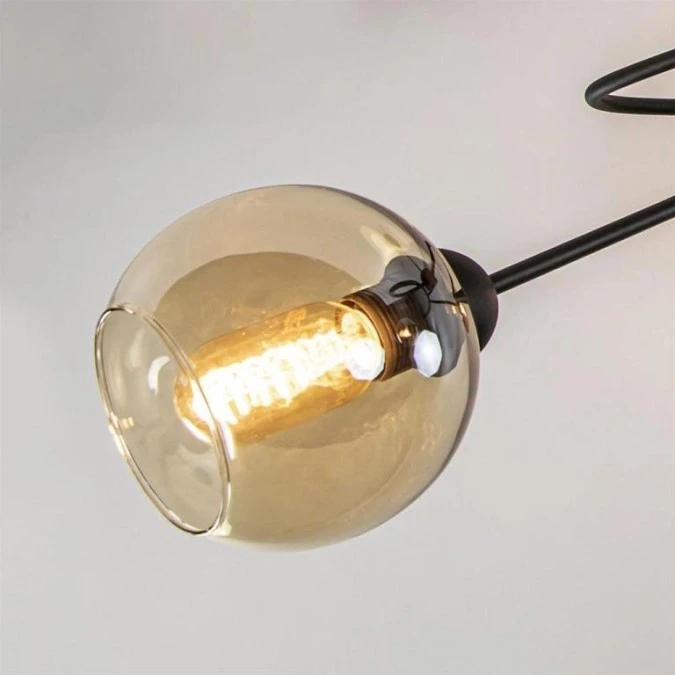 Lampa sufitowa nowoczesna 3xE27 VESPER BLACK/HONEY - obrazek 2
