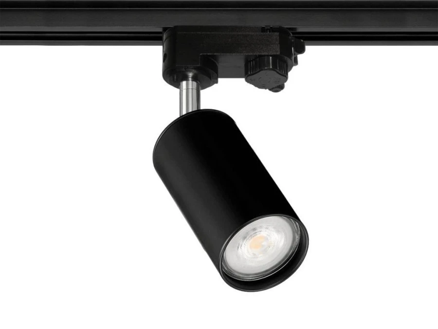 Lampa Szynowa na Żarówkę GU10 Long Czarna Trójfazowa - obrazek 1