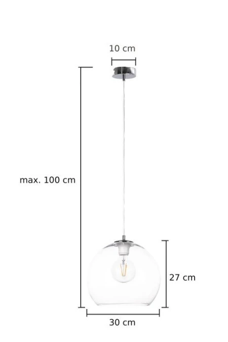Lampa wisząca nowoczesna 1xE27 KEN V - obrazek 2