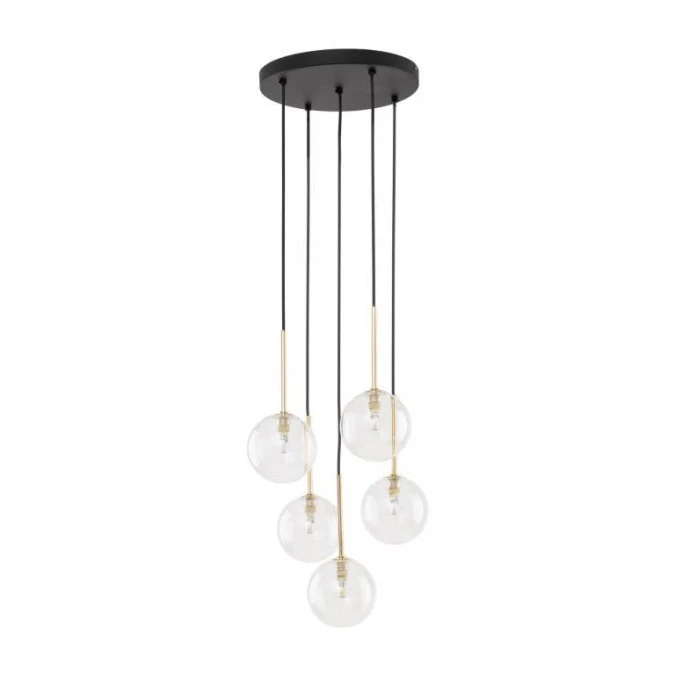 Lampa wisząca z czarno‑złotymi elementami NILOS 5xG9 5943 TK Lighting - obrazek 1