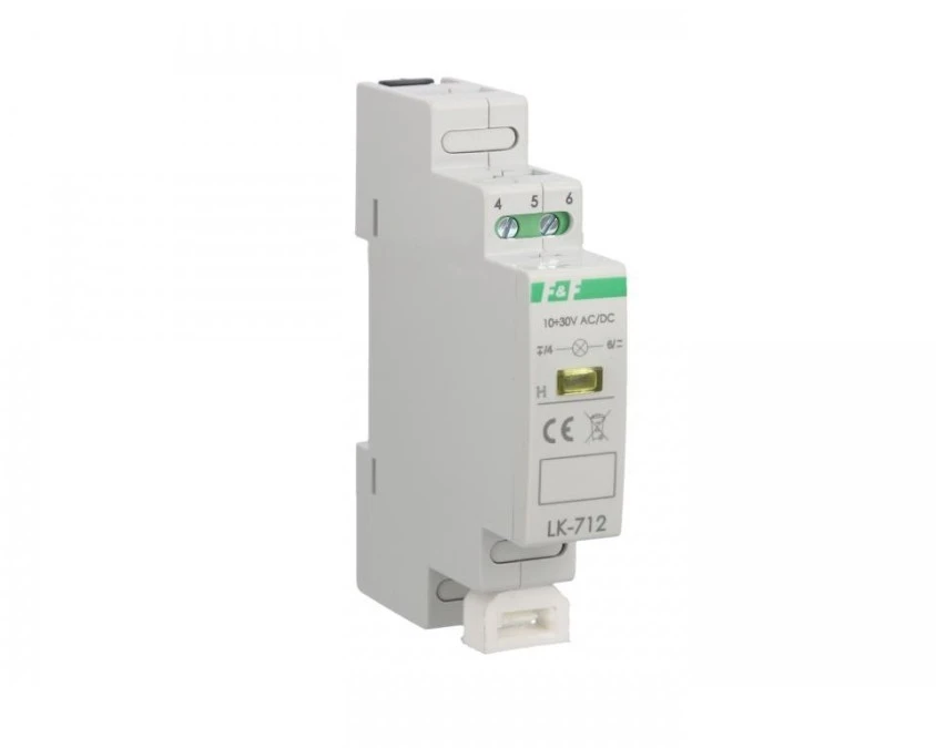Lampka modułowa 1‑fazowa żółta 10‑30V AC/DC LK‑712Y‑10‑30V - obrazek 3