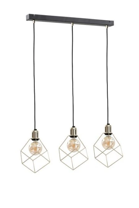 Lampa wisząca loftowa 3xE27 TAHO GOLD - obrazek 1