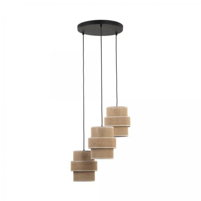 Lampa wisząca z abażurami w kolorze juty CALISTO JUTA na E27 6098 TK Lighting - obrazek 3