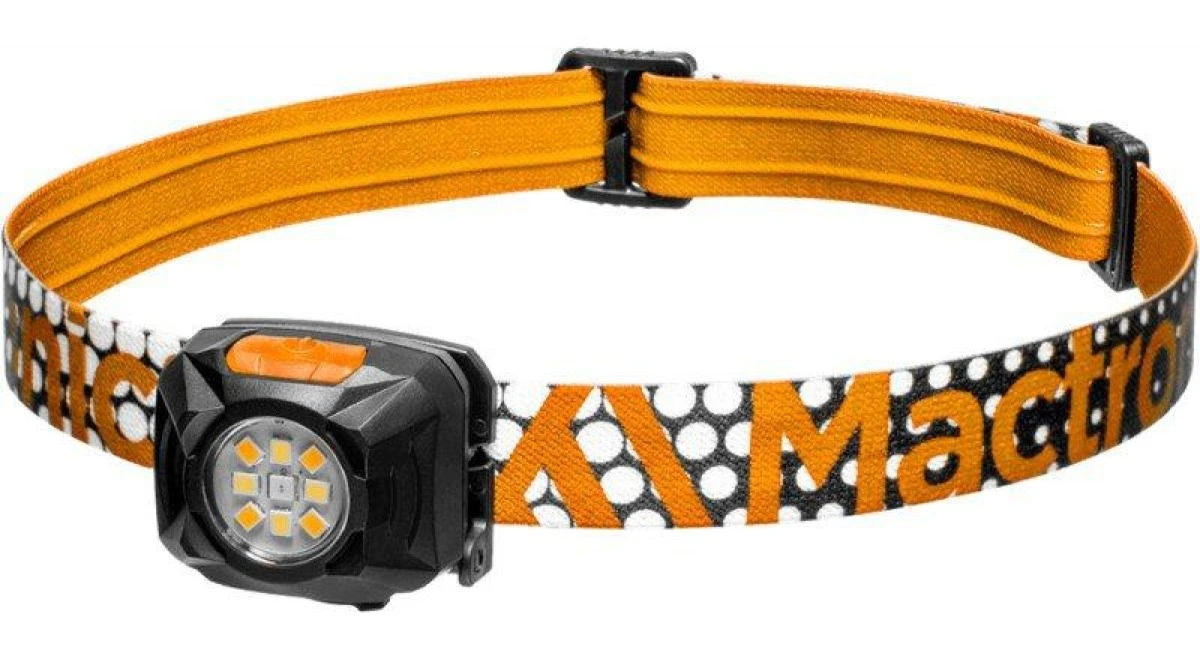Latarka czołowa, czołówka Mactronic Rebel pomarańczowa AHL0061 USB‑C