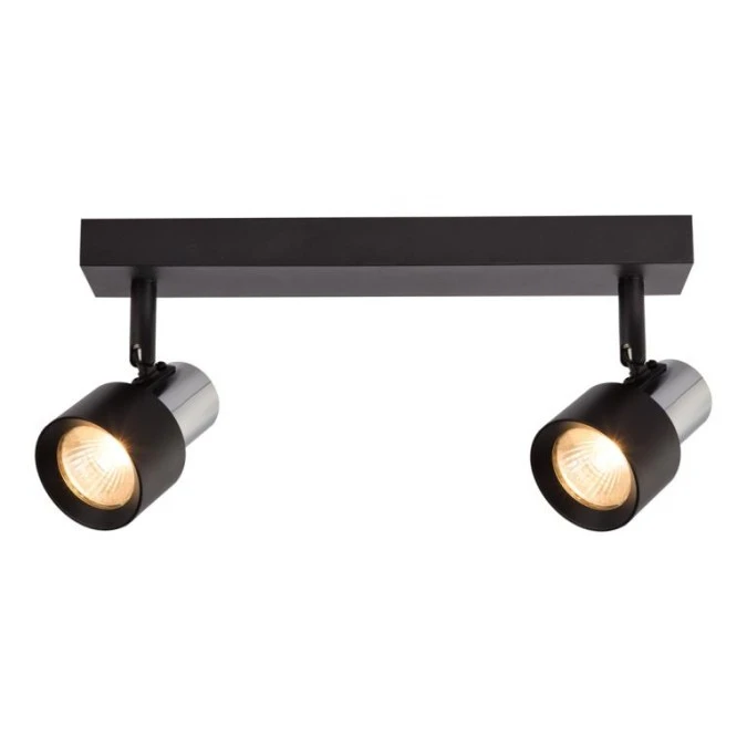Lampa sufitowa Cino 2xGU10 Czarny + Chrom ML9947 Milagro - obrazek 2
