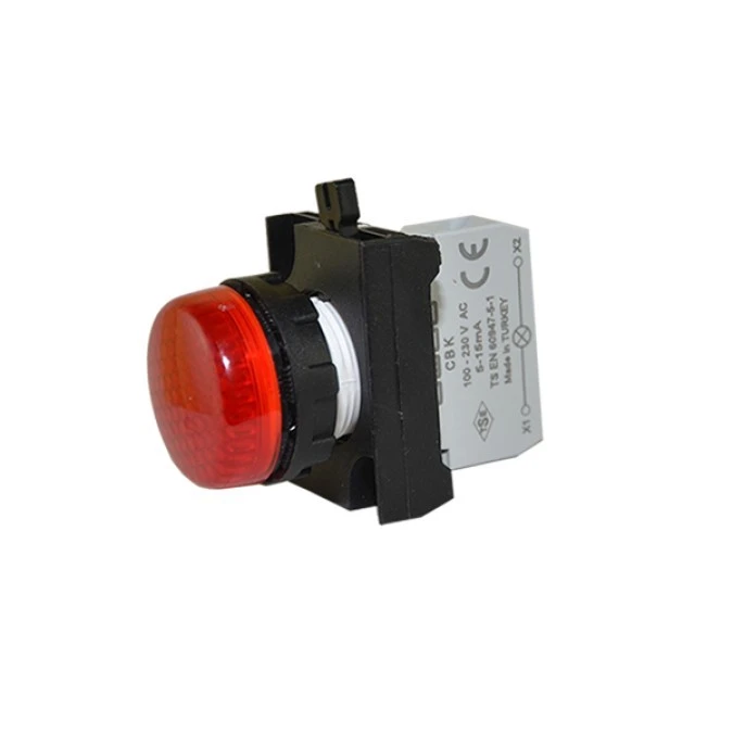 Lampka sygnalizacyjna serii CP z LED, 100‑230V AC, czerwona T0‑CP0K0XK - obrazek 1