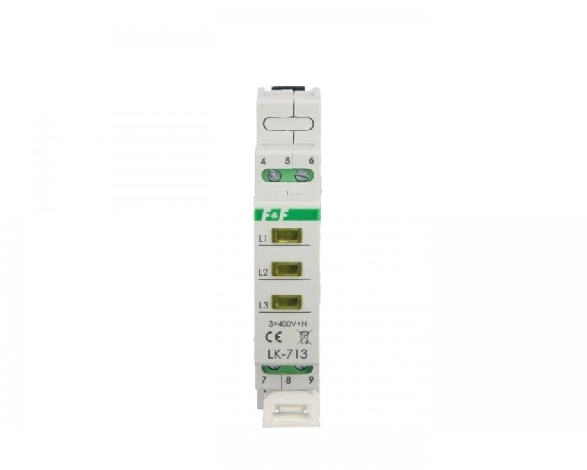 Lampka modułowa 3‑fazowa żółta 3x230V+N AC LK‑713Y - obrazek 1