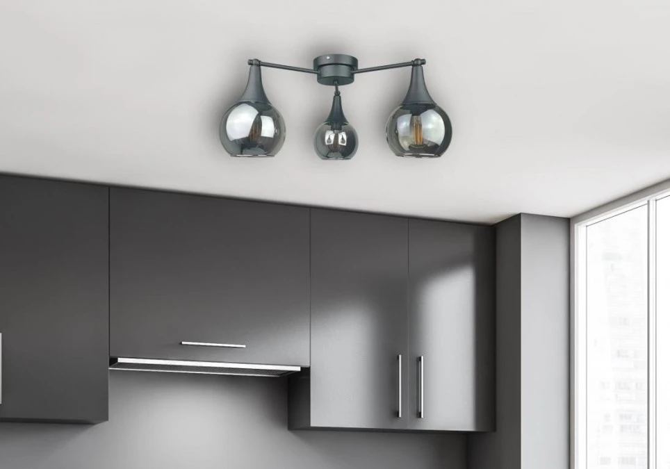 Lampa sufitowa 3xE27 STAR SMOKY BLACK - obrazek 2