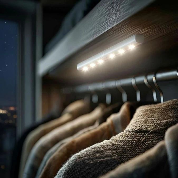 Lampka kuchenna podszafkowa z czujnikiem ruchu 6LED podłużna MCE123 Maclean Energy 5xAAA MCE123 - obrazek 2