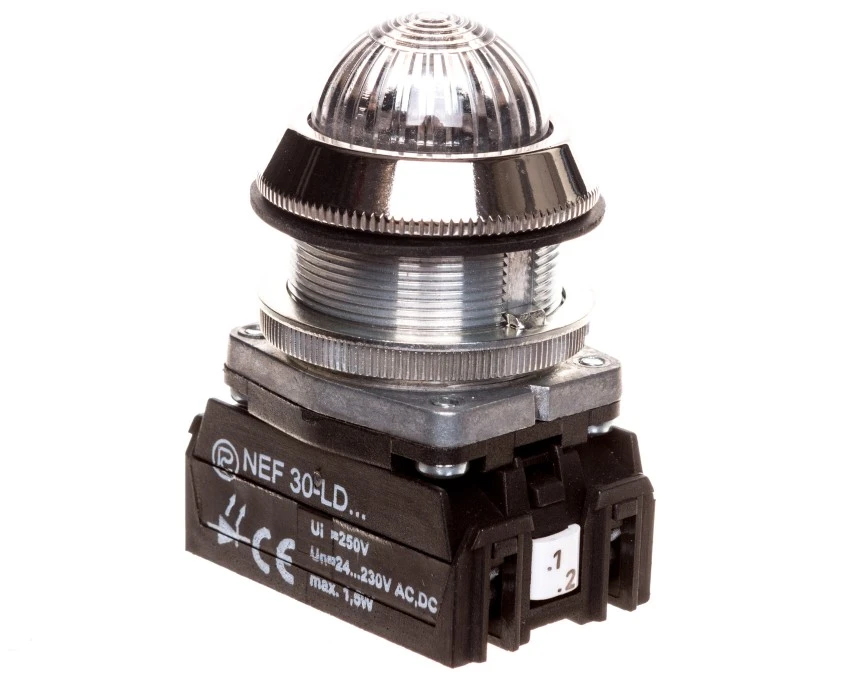 Lampka sygnalizacyjna 30mm biała 24‑230V AC/DC W0‑LDU1‑NEF30LDS B - obrazek 2