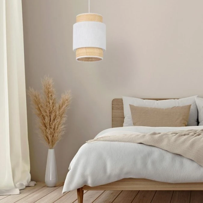 Lampa wisząca BOHO NEW 1 ‑ punktowa Biały / słomkowy 5652 TK Lighting - obrazek 3