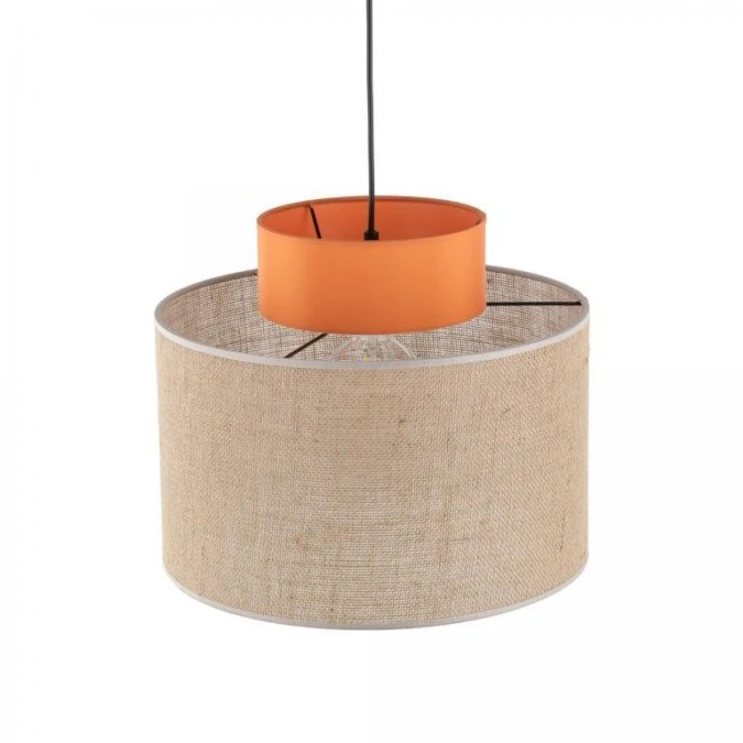 Lampa wisząca dwukolorowa o średnicy 38cm DUO JUTA ORANGE 1xE27 3227 TK Lighting - obrazek 3