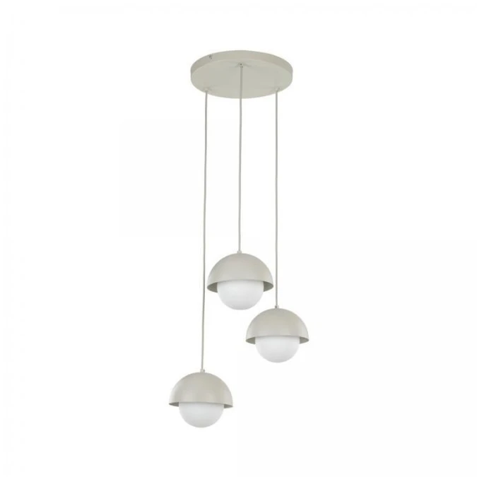 Lampa wisząca potrójna BONO w kolorze beżu na okrągłej rozecie 10206 TK Lighting - obrazek 1