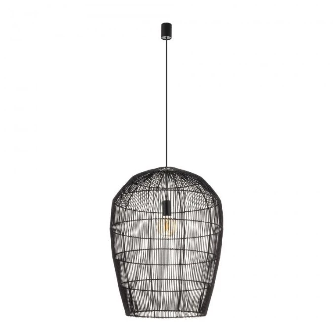 Lampa wisząca HAITI L Czarny bambusowy klosz na E27 11168 Nowodvorski - obrazek 1