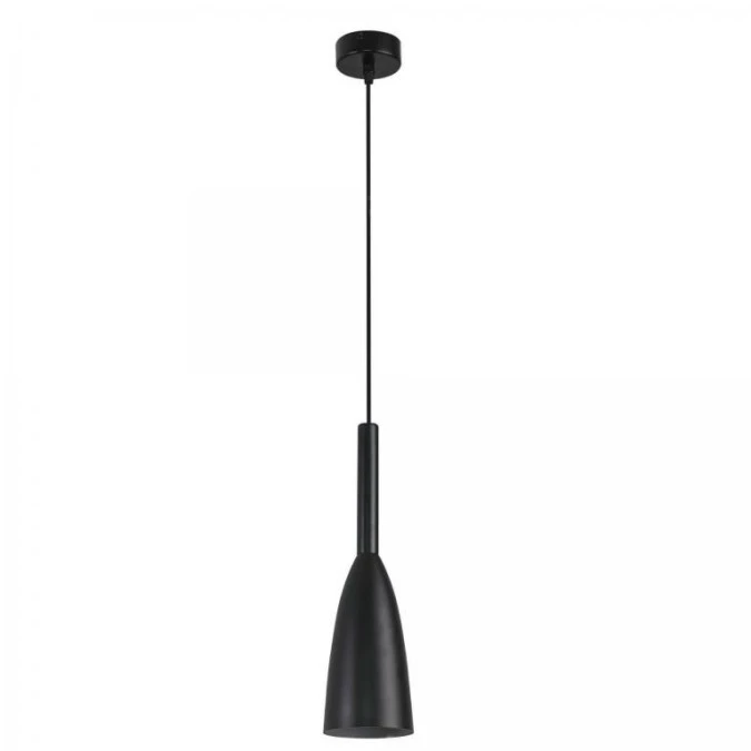 Lampa wisząca w stylu industrialnym SOLIN czarna z metalowym kloszem LP‑181/1P BK Light Prestige - obrazek 1