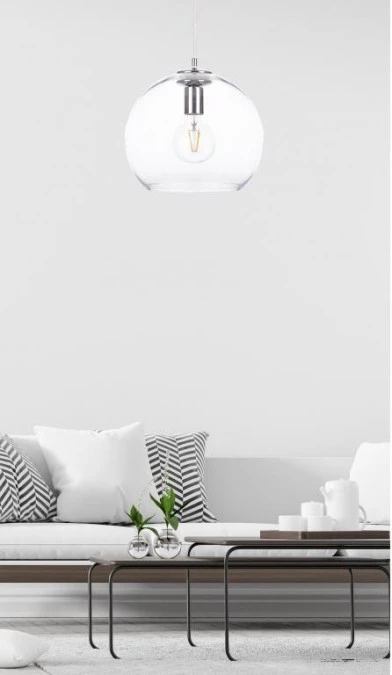 Lampa wisząca nowoczesna 1xE27 NOE SILVER - obrazek 2