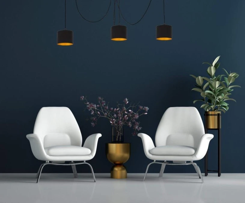 Lampa wisząca nowoczesna abażur 3xE27 FLOW BLACK LONG - obrazek 2