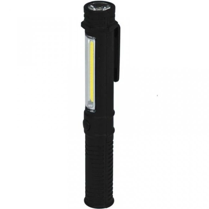 Latarka 1.5w cob led+1w pen z bateriami