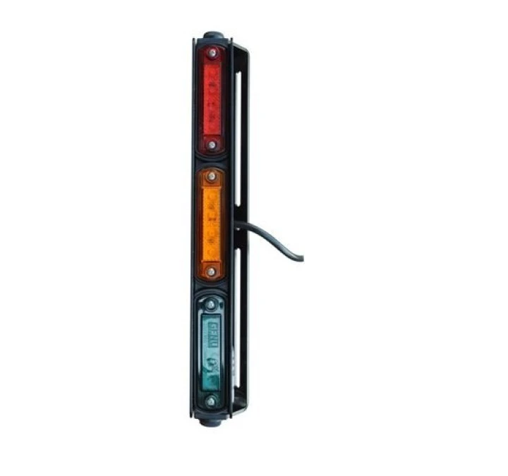Lampa sygnalizacyjna semaforowa LED 3‑kolorowa 12/24 AC/DC 0,5/1W IP68 wodoszczelna, wodoodporna 34x355x74 mm 25089 - obrazek 2