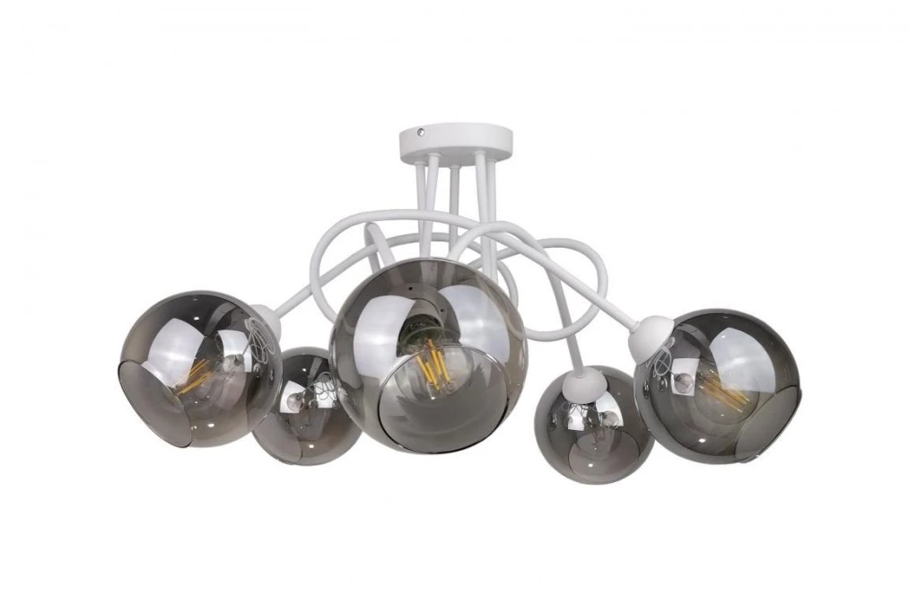 Lampa sufitowa nowoczesna 5xE27 RING WHITE - obrazek 1
