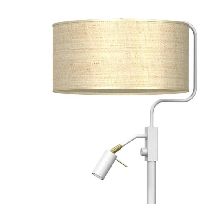Lampa podłogowa MARSHALL WHITE / RATTAN 1xE27 + 1x mini GU10 MLP7492 Milagro - obrazek 2