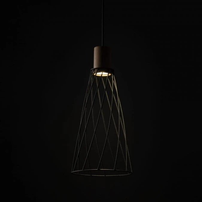 Lampa wisząca MODESTO WOOD z czarnym podłużnym kloszem na GU10 10157 TK Lighting - obrazek 2