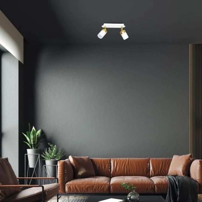 Lampa sufitowa JOKER WHITE/GOLD 2xGU10 MLP6129 Milagro - obrazek 3