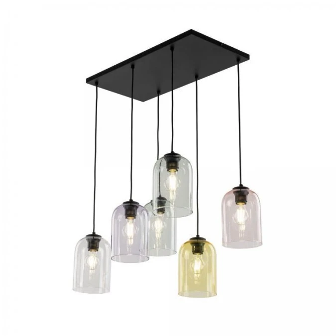 Lampa wisząca ze szklanymi, kolorowymi kloszami MOLLY 6 10302 TK Lighting - obrazek 3