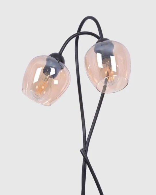 Lampa podłogowa bursztynowa do przytulnego salonu z serii DIUNA K‑5193 Kaja Lighting - obrazek 2