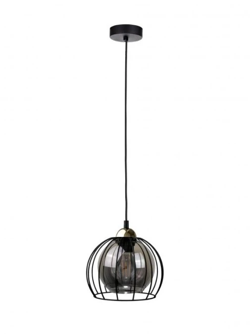 Lampa wisząca nowoczesna loftowa 1xE27 SOLO BLACK/GOLD - obrazek 1