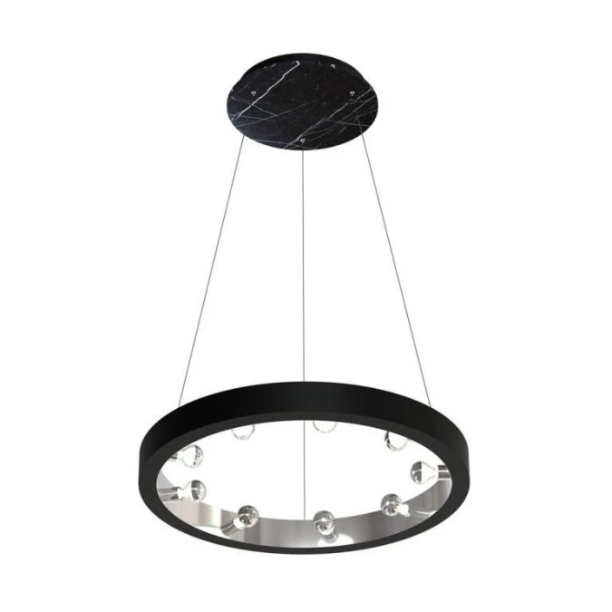 Lampa wisząca ring CASSIOPEIA 9xE14 czarny MILAGRO BY MACIEJ ZIEŃ - obrazek 1