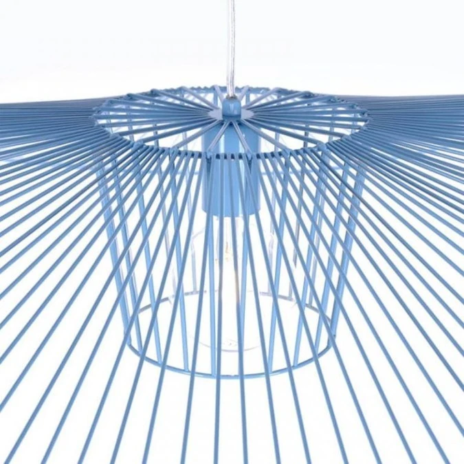 Lampa wisząca KAPELUSZ niebieski, druciany duży stylowy klosz KP‑21 NIEBIESKI Kaja Lighting - obrazek 2