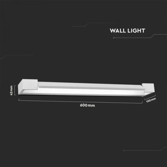 Lampa Ścienna LED 18W 1800lm 4000K IP44 Biały 218534 - obrazek 2