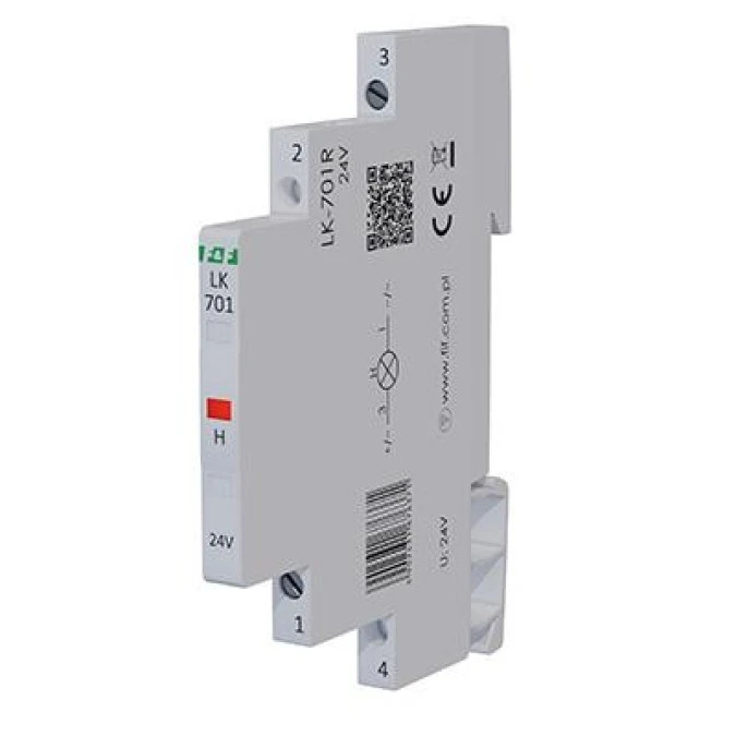Lampka modułowa 1‑fazowa czerwona LED Slim 1/2 modułu 230V LK‑701R - obrazek 1