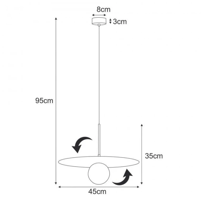 Lampa wisząca K‑5372 z serii SANTE Kaja Lighting - obrazek 3