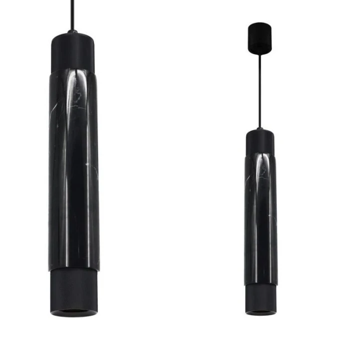 Lampa wisząca MARBLE BLACK 1xGU10 ML6339 Milagro - obrazek 1