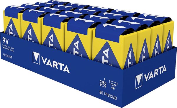 Bateria 9 V Varta 04022211111, 9 V, alkaliczno-manganowe, 20 szt.