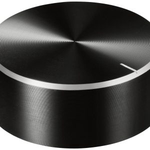 TRU COMPONENTS TC-11696532 Pokrętło z nakładką ze znacznikiem czarny (Ø x W) 48 mm x 19 mm aluminium, plastik 1 szt. TRU COMPONENTS TC-11696532 Pokrętło z nakładką ze znacznikiem czarny (Ø x W) 48 mm x 19 mm aluminium, plastik 1 szt.