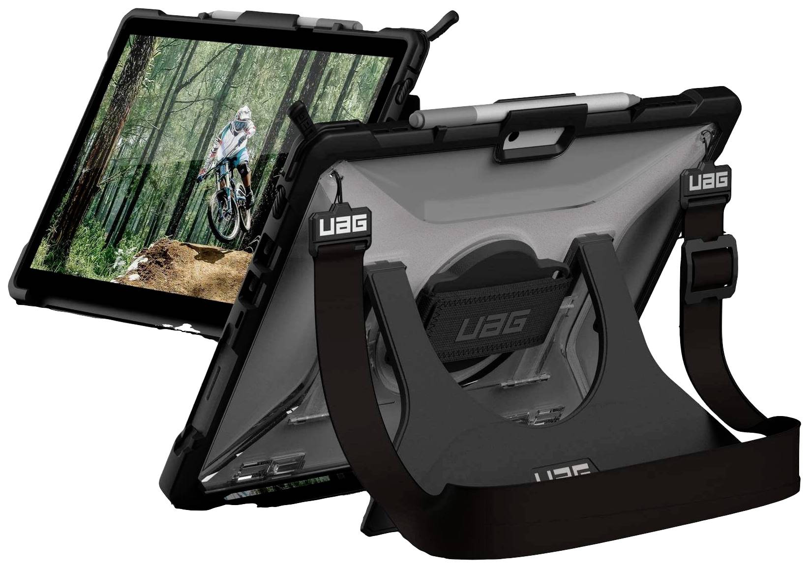 Etui na tablet Urban Armor Gear Plasma Handstrap Case jasnozielony, przeźroczysty - obrazek 1