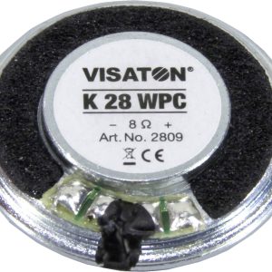 Głośnik miniaturowy Visaton K 28 WPC – 8 Ohm 2809 1.1 cal 2.8 cm 1 W 8 Ω Głośnik miniaturowy Visaton K 28 WPC – 8 Ohm 2809 1.1 cal 2.8 cm 1 W 8 Ω