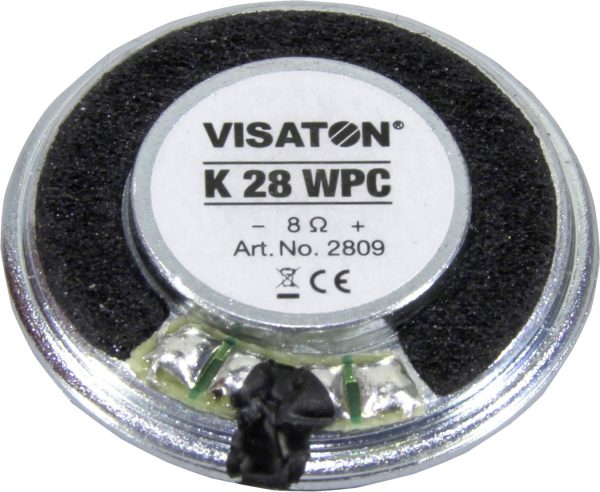 Głośnik miniaturowy Visaton K 28 WPC – 8 Ohm 2809 1.1 cal 2.8 cm 1 W 8 Ω
