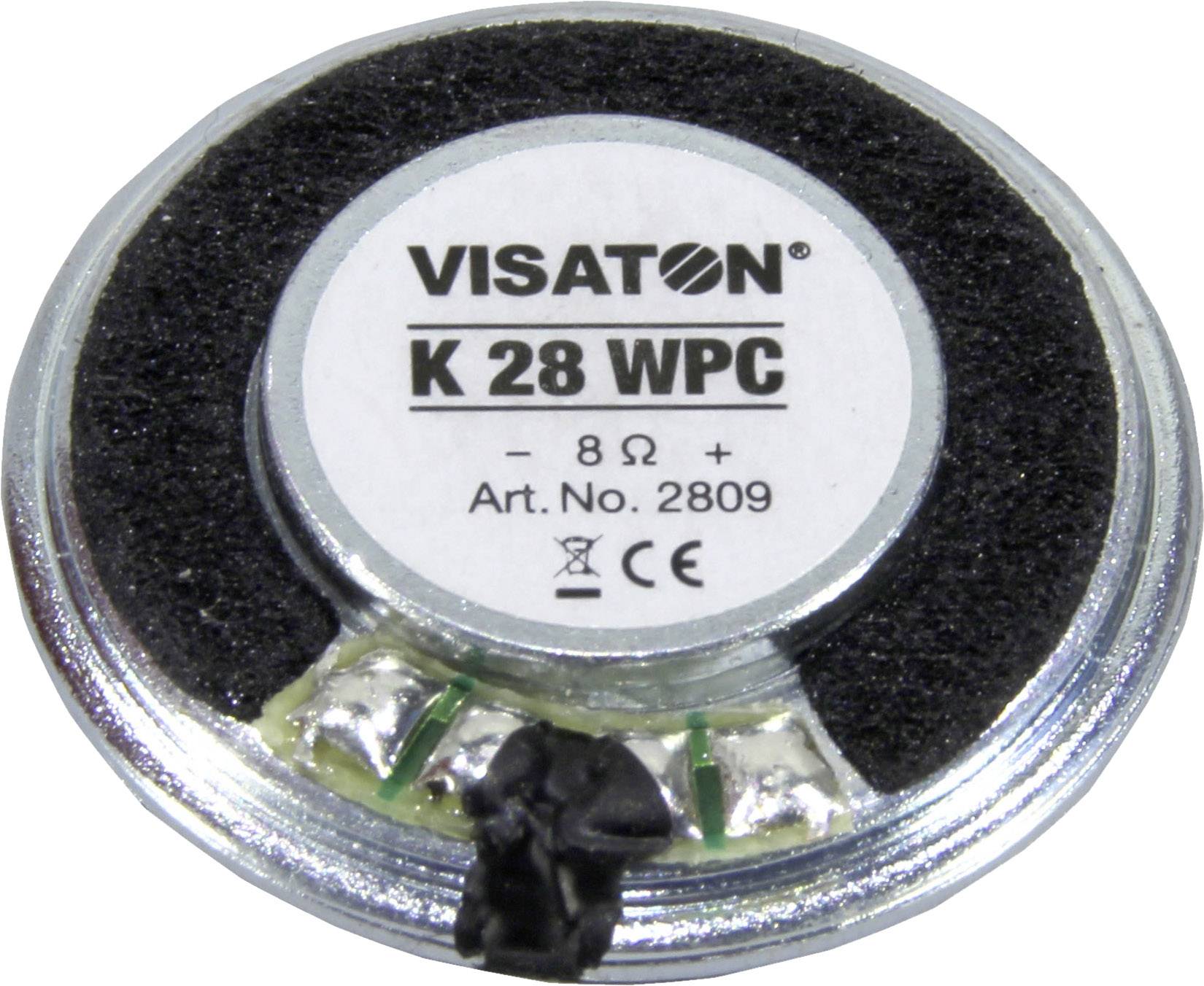 Głośnik miniaturowy Visaton K 28 WPC - 8 Ohm 2809 1.1 cal 2.8 cm 1 W 8 Ω - obrazek 1