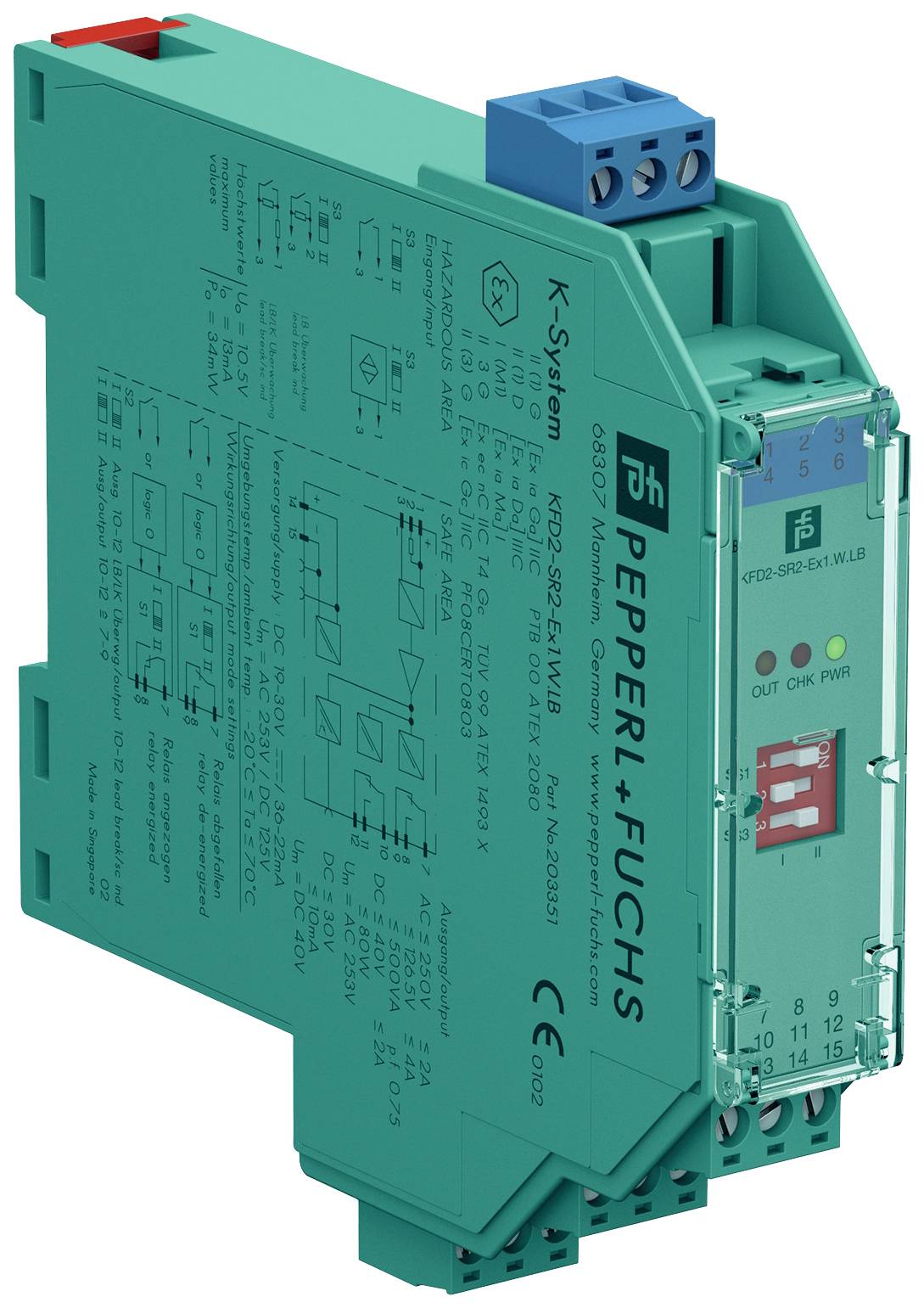 Pepperl+Fuchs KFD2-SR2-Ex1.W.LB 203351 Wzmacniacz przełączający 1 szt. - obrazek 1