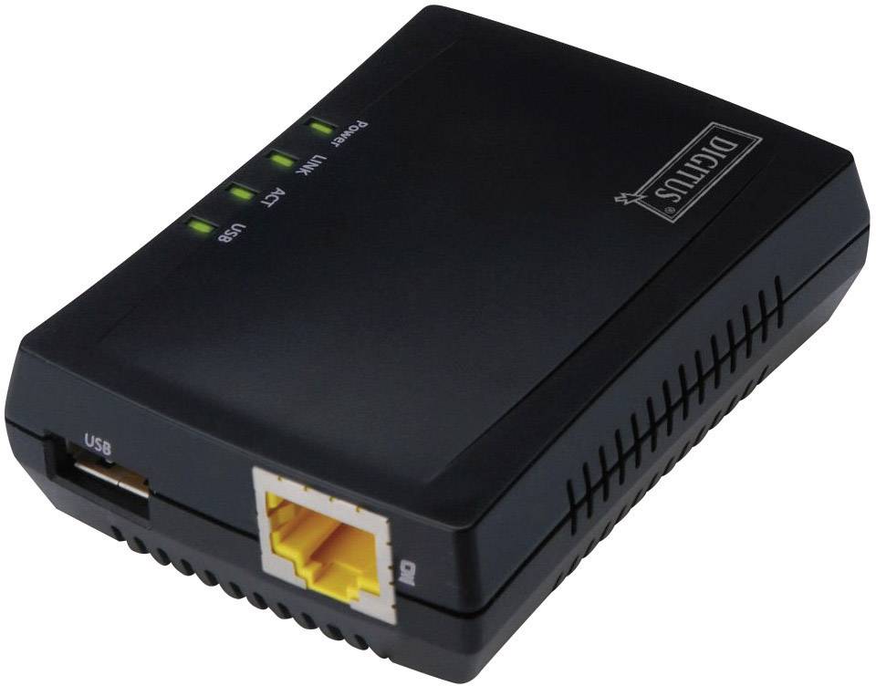 Sieciowy hub USB Digitus DN-13020, LAN RJ45, USB 2.0 - obrazek 1