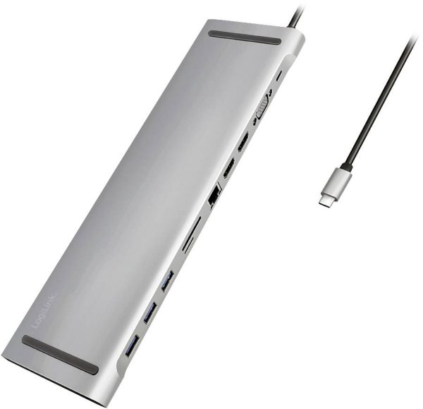 Stacja dokująca USB-C® LogiLink UA0373 zasilanie USB-C®, zintegrowany czytnik kart Stacja dokująca USB-C® LogiLink UA0373 zasilanie USB-C®, zintegrowany czytnik kart