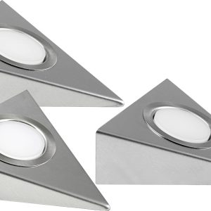 Lampa podświetlająca LED Heitronic GENUA 23009 LED LED wbudowany na stałe 6 W stali szlachetnej 120 lm